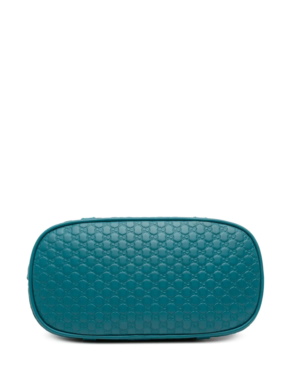 Pre-owned Gucci 2016-2025 Mini Microssima Dome Satchel In Blue