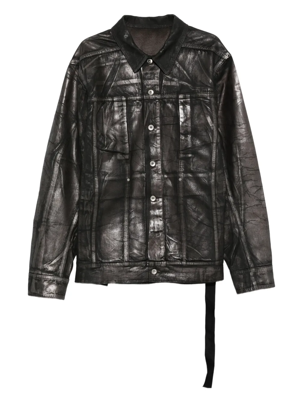 Rick Owens DRKSHDW Jumbo metallic-effect denim jacket | Black | Image 1