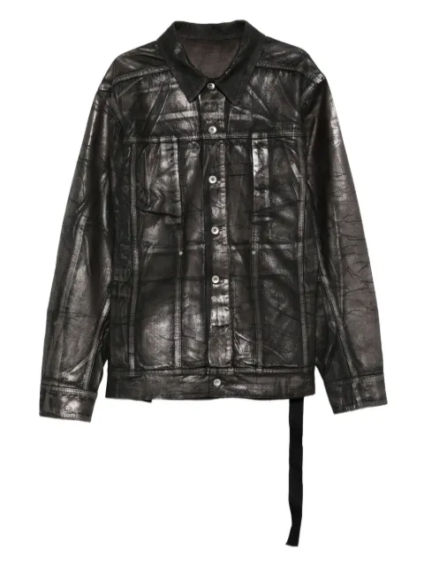 Rick Owens DRKSHDW chamarra de mezclilla Jumbo