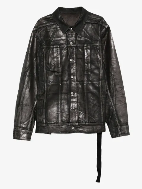 Rick Owens DRKSHDW chamarra de mezclilla Jumbo