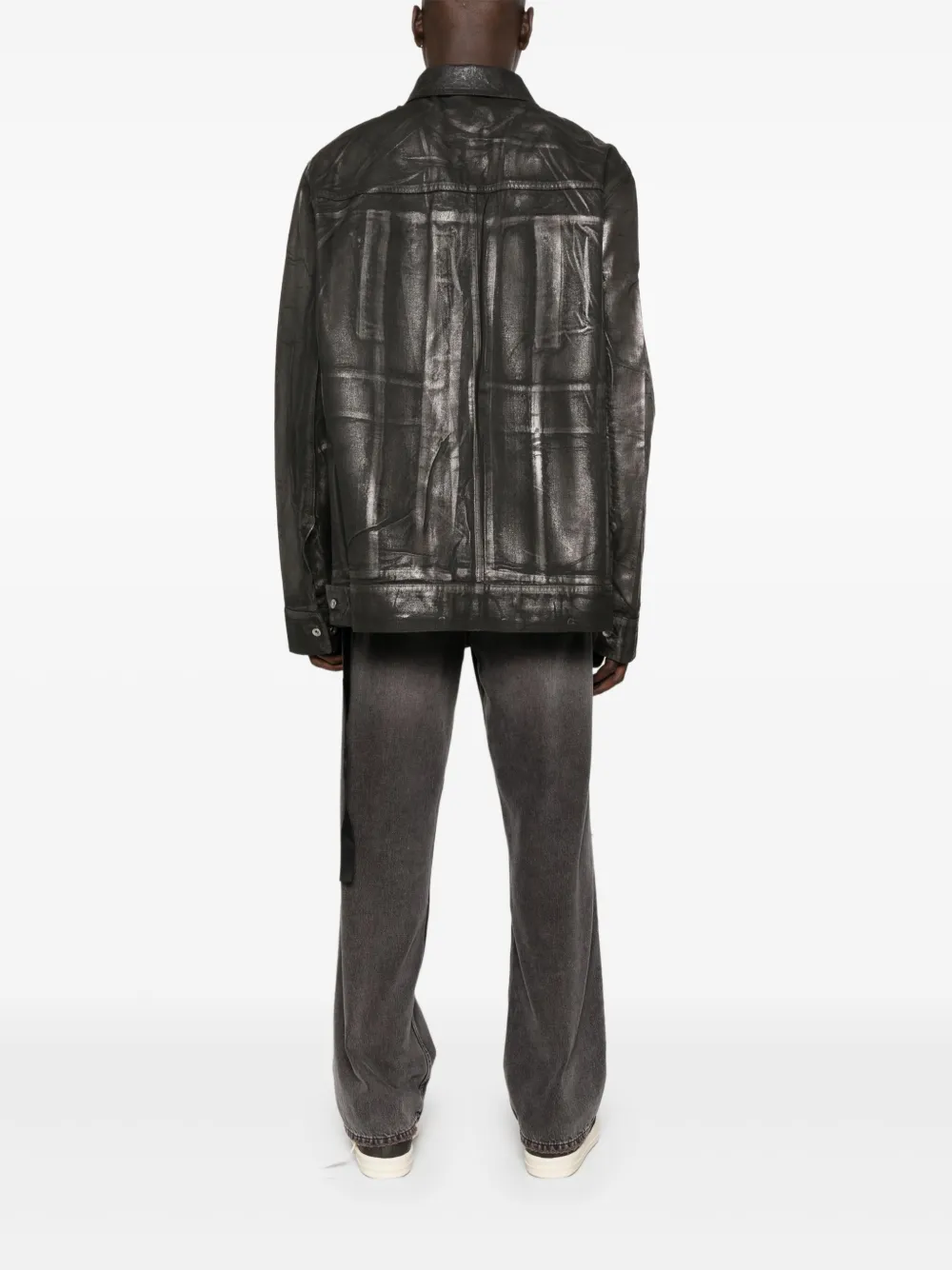 Rick Owens DRKSHDW Jumbo denim jack met metallic-effect Zwart
