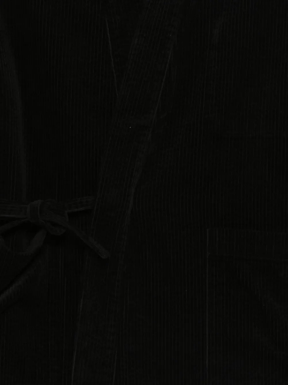 Anerkjendt Corduroy Tie-fastening Jacket In Black