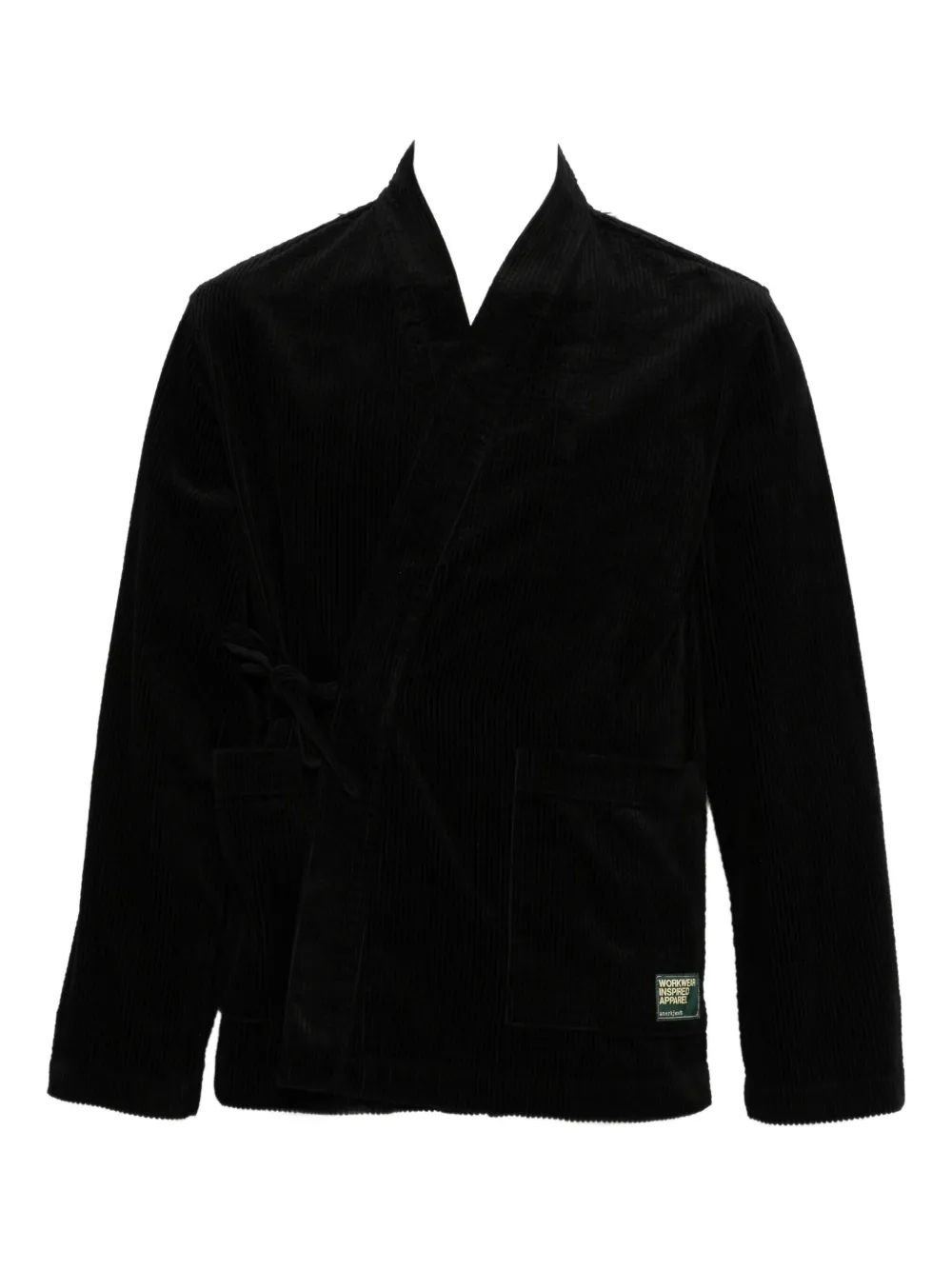 Anerkjendt Corduroy Tie-fastening Jacket In Black