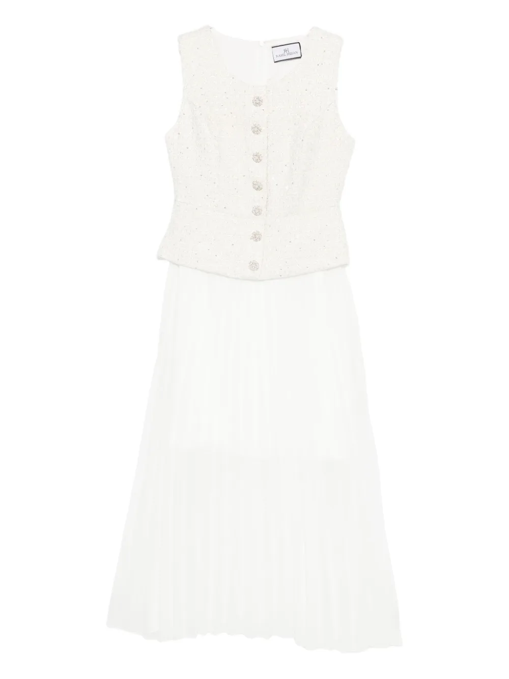 Rahil Hesan  sleeveless pleated dress | Neutrals | Image 1