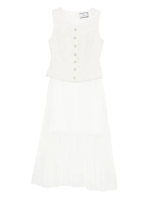 Rahil Hesan  sleeveless pleated dress
