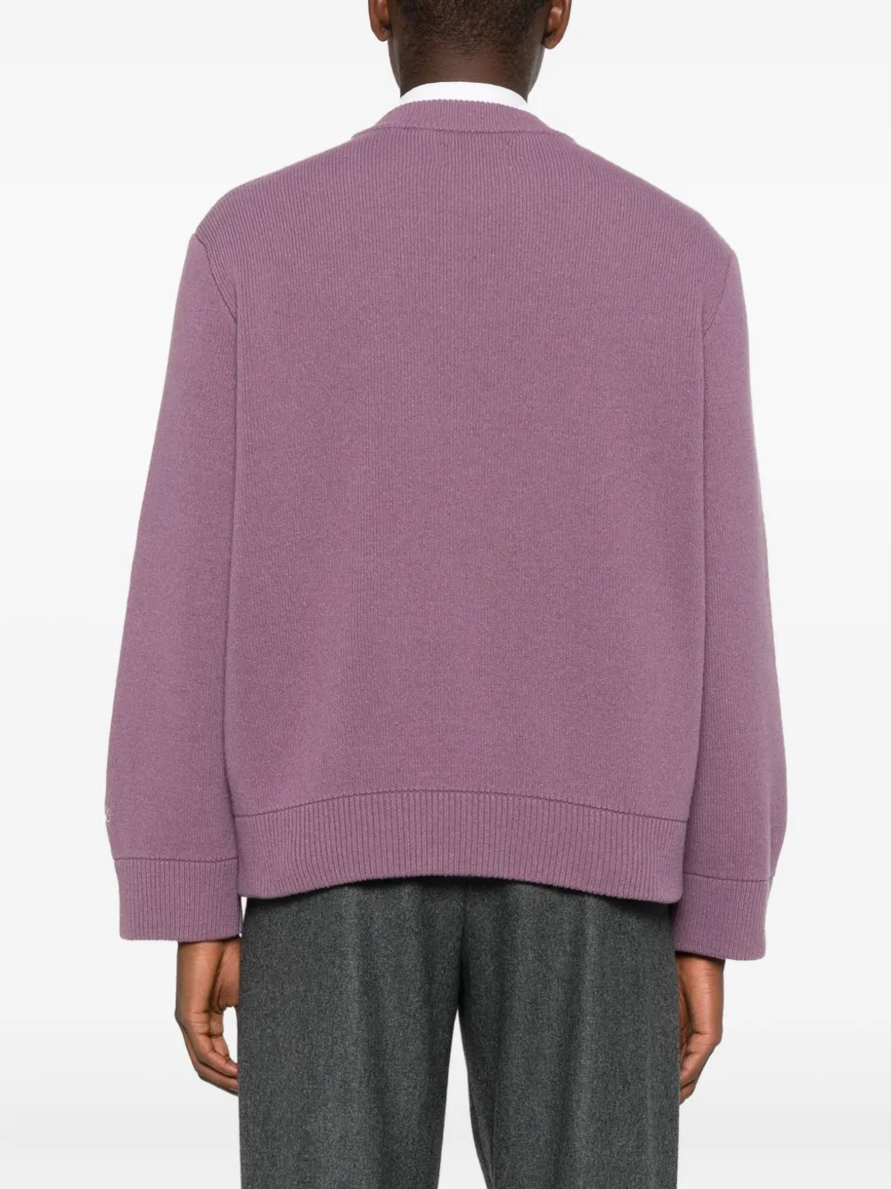 Lc23 Ribbed Crew-neck Sweater In Purple