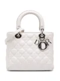 Christian Dior Pre-Owned 2012 Medium Lambskin Cannage Lady Dior satchel - White