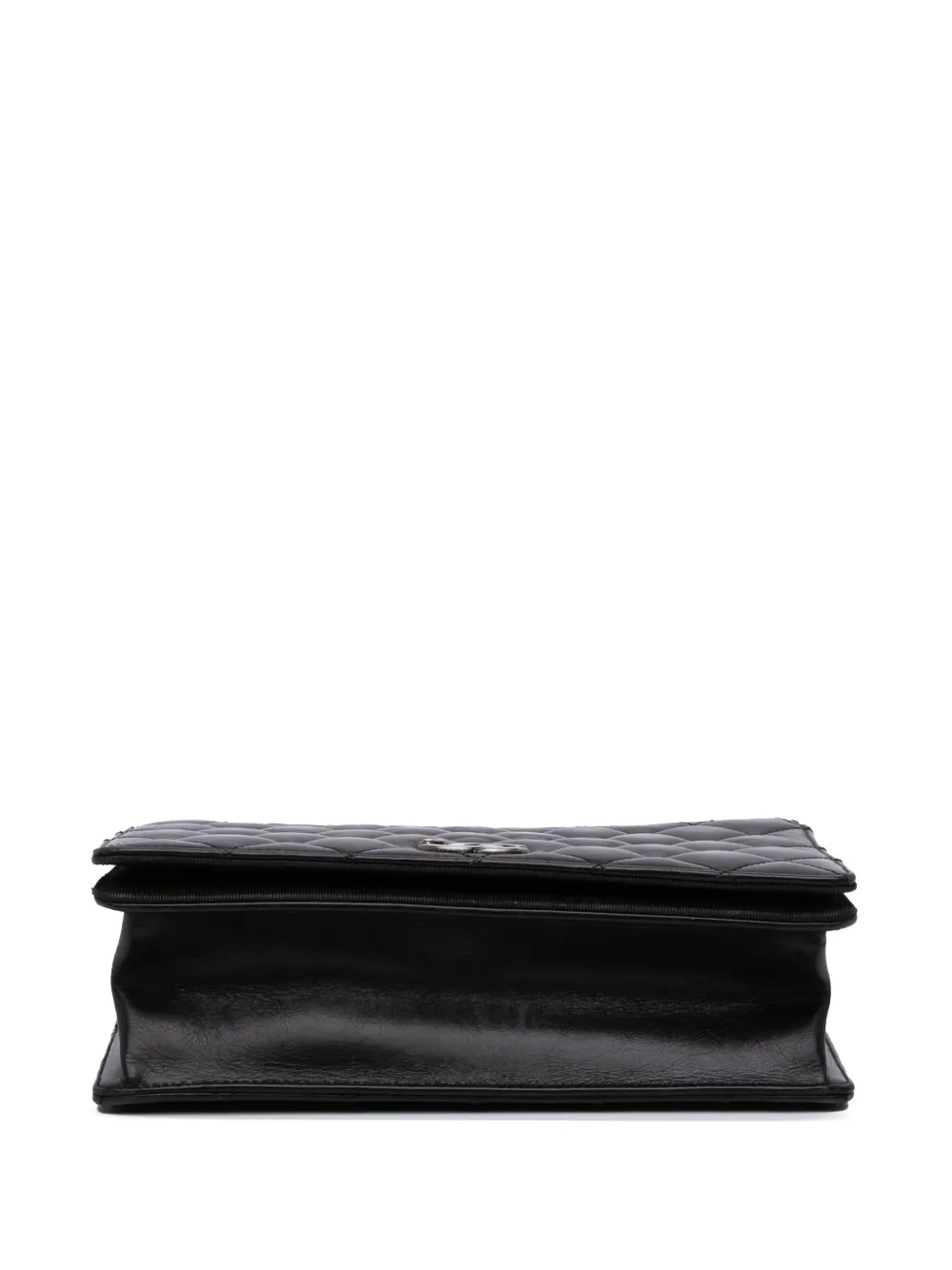 Pre-owned Chanel 2015-2016 Medium Quilted Lambskin Ballerine Flap Crossbody Bag In Black