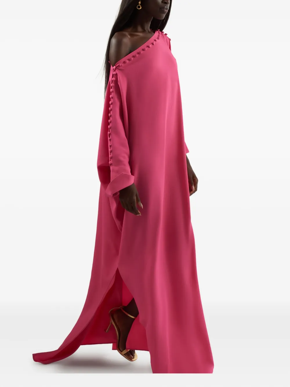 Taller Marmo button-detailed kaftan dress | Pink | Image 1