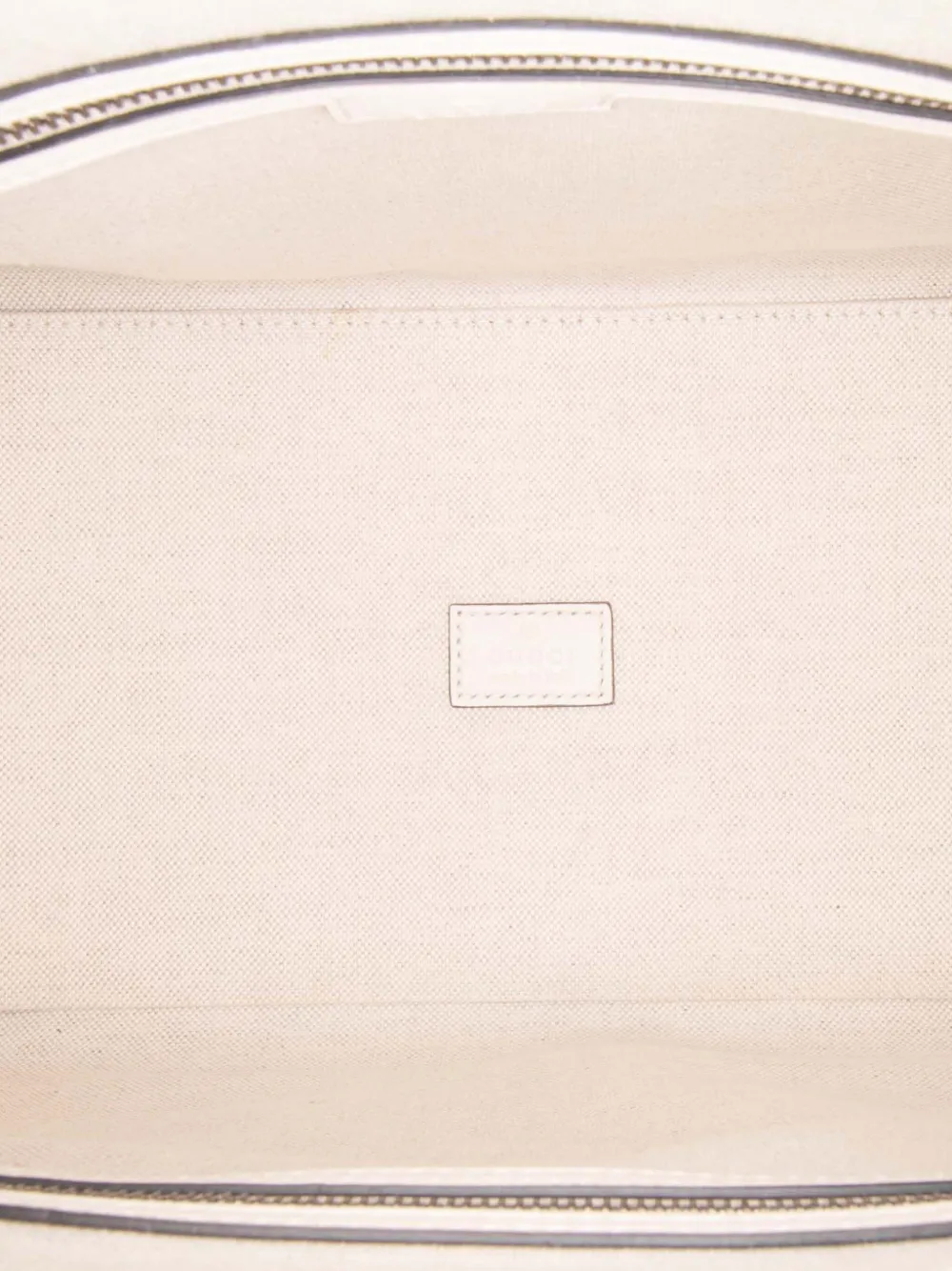 Pre-owned Gucci 2016-2025 Medium Calfskin Web Bauletto Top Handle Bag Satchel In White