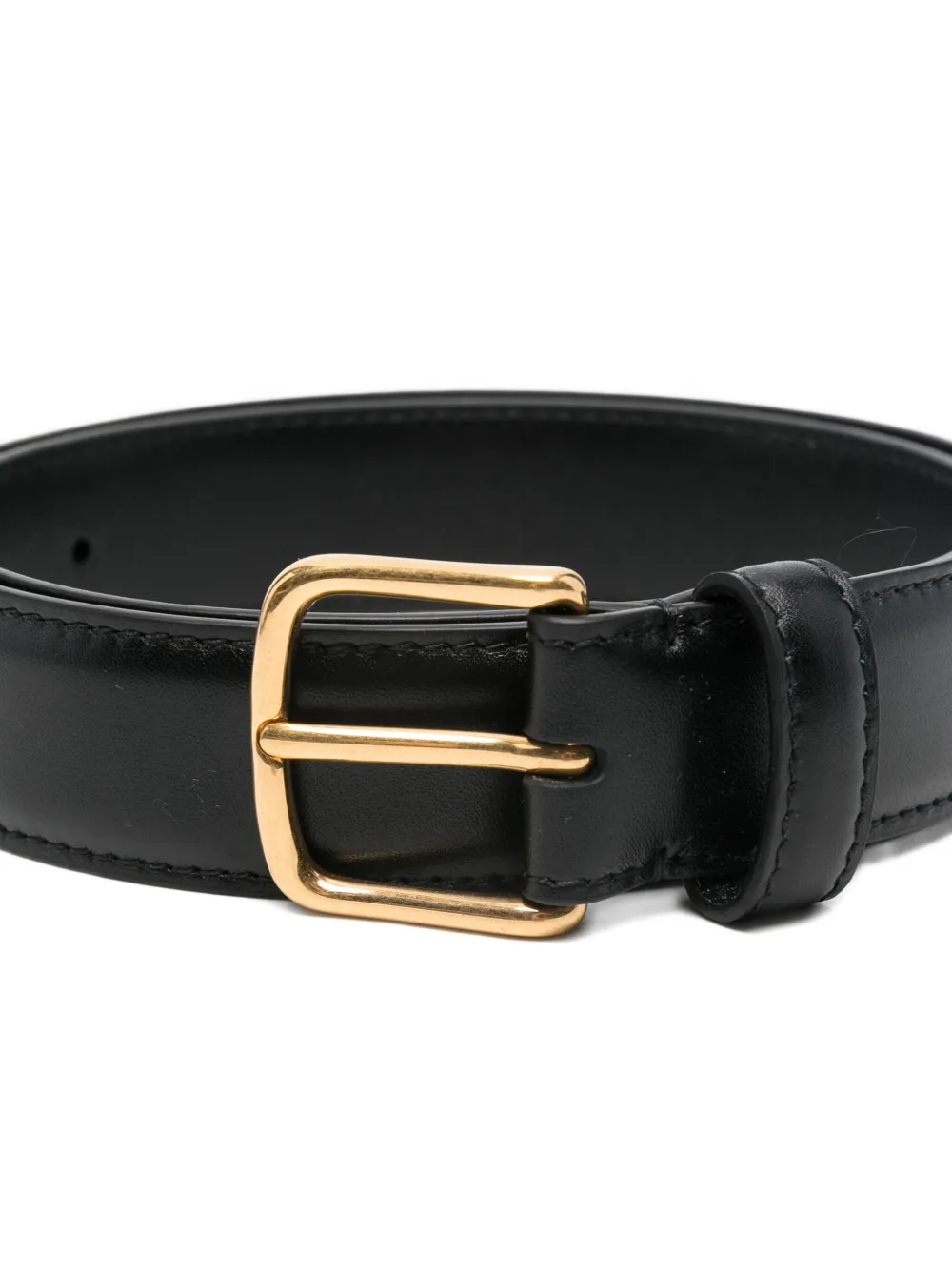 The Row Classic Buckle-fastening Leather Belt In Black