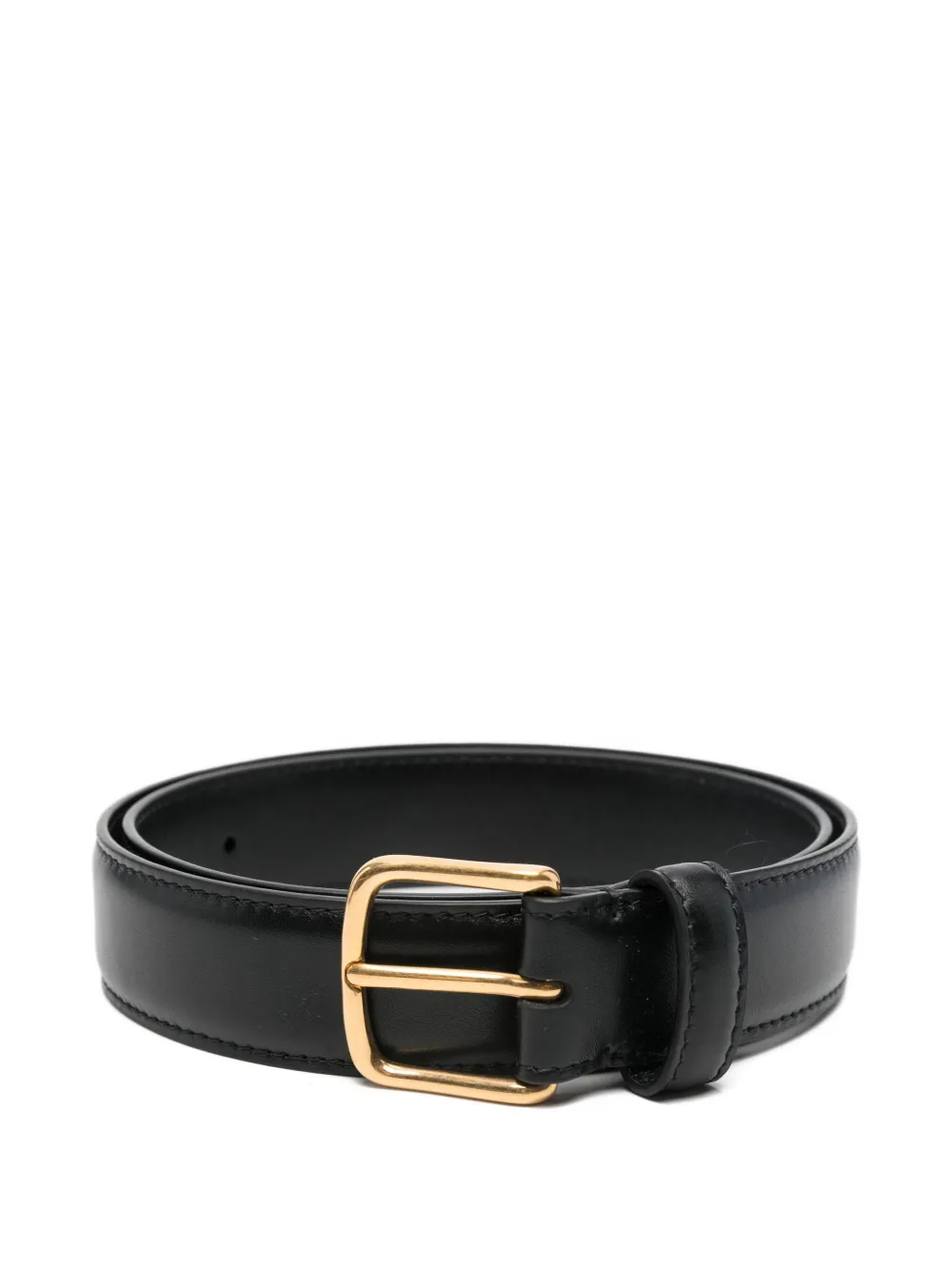 The Row Classic Buckle-fastening Leather Belt In Black