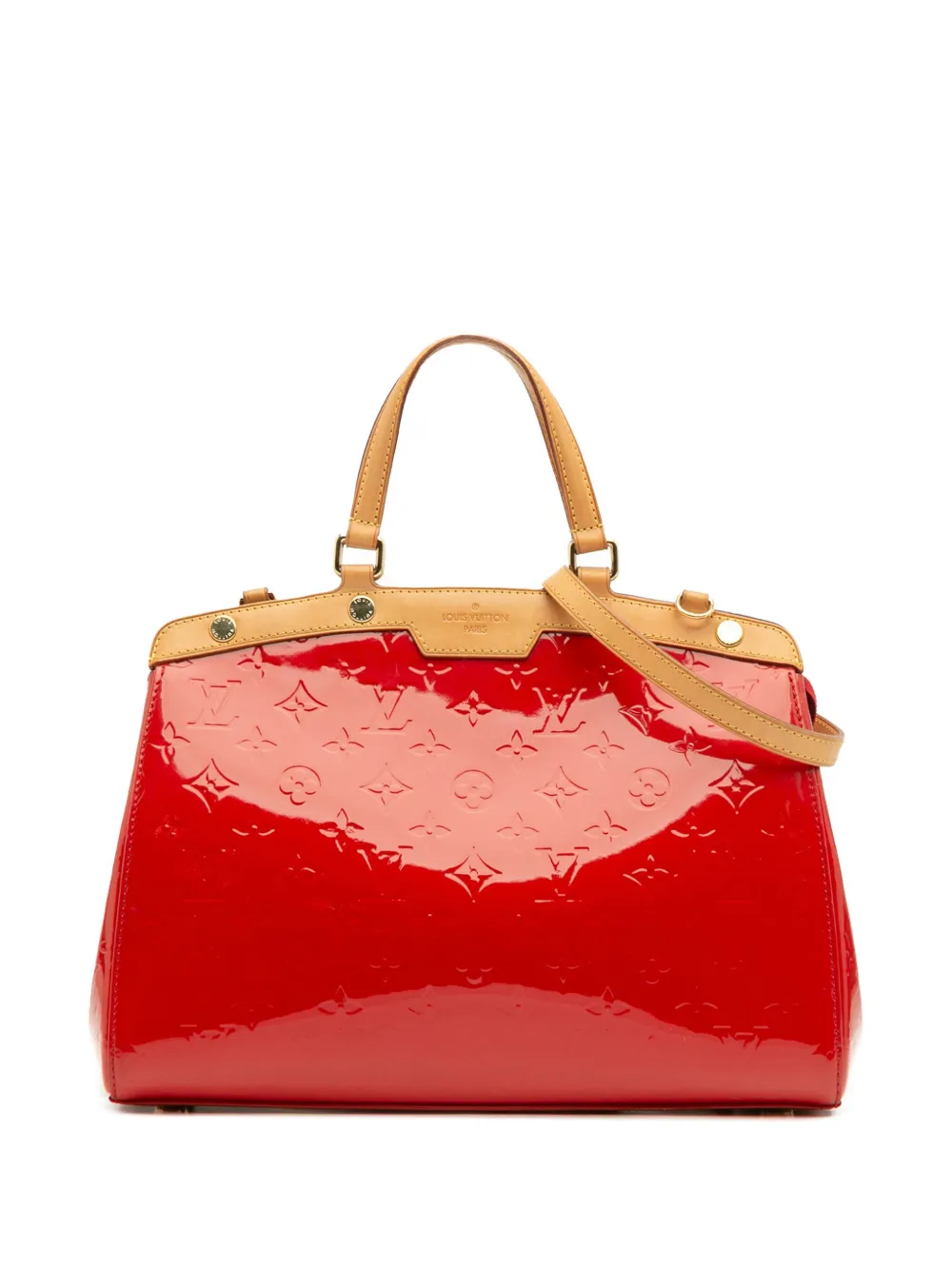 Louis Vuitton Pre-Owned 2014 Monogram Vernis Brea MM satchel | Red | Image 1