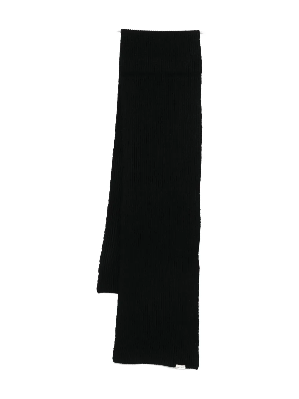 Anerkjendt Ribbed Wool Scarf In Black