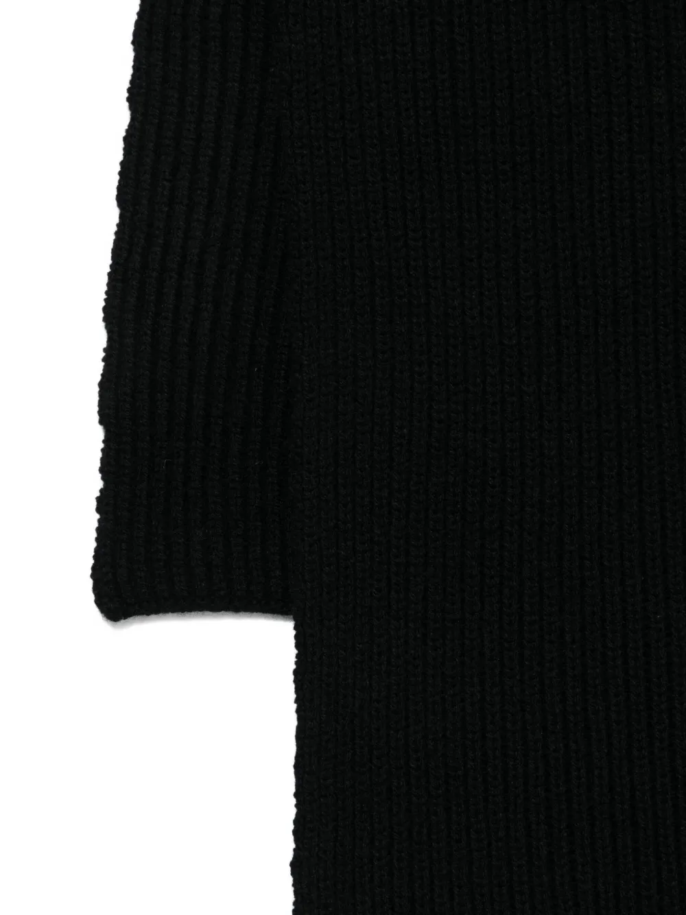 Anerkjendt Ribbed Wool Scarf In Black