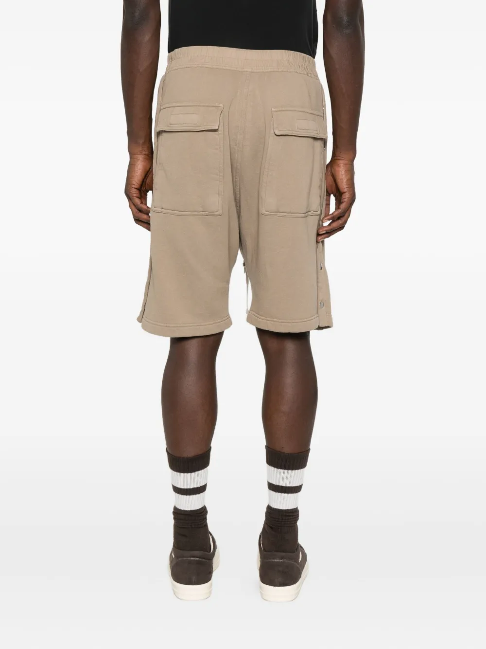 Rick Owens Drkshdw Drawstring Elastic-waist Shorts In Brown