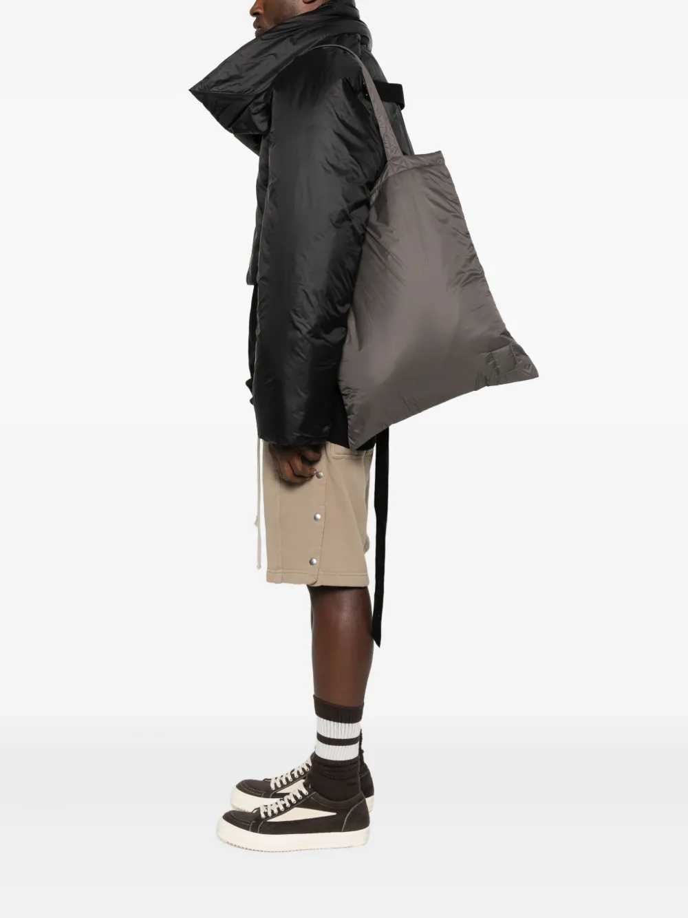 Rick Owens Drkshdw Quilted Tote Bag In Brown
