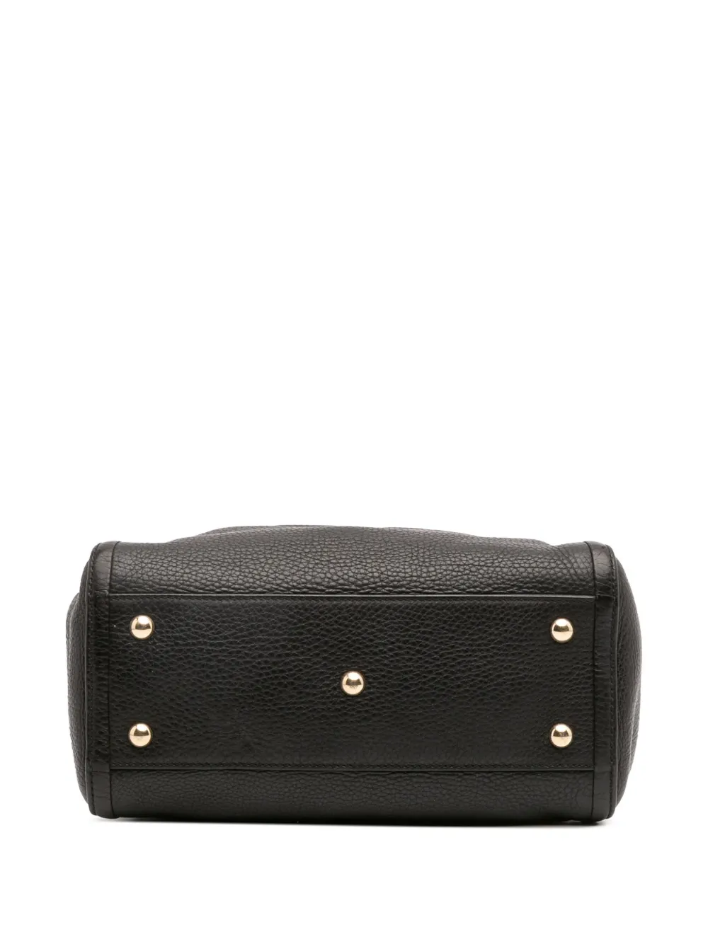 Pre-owned Gucci 2016-2025 Small Leather Soho Satchel In Black