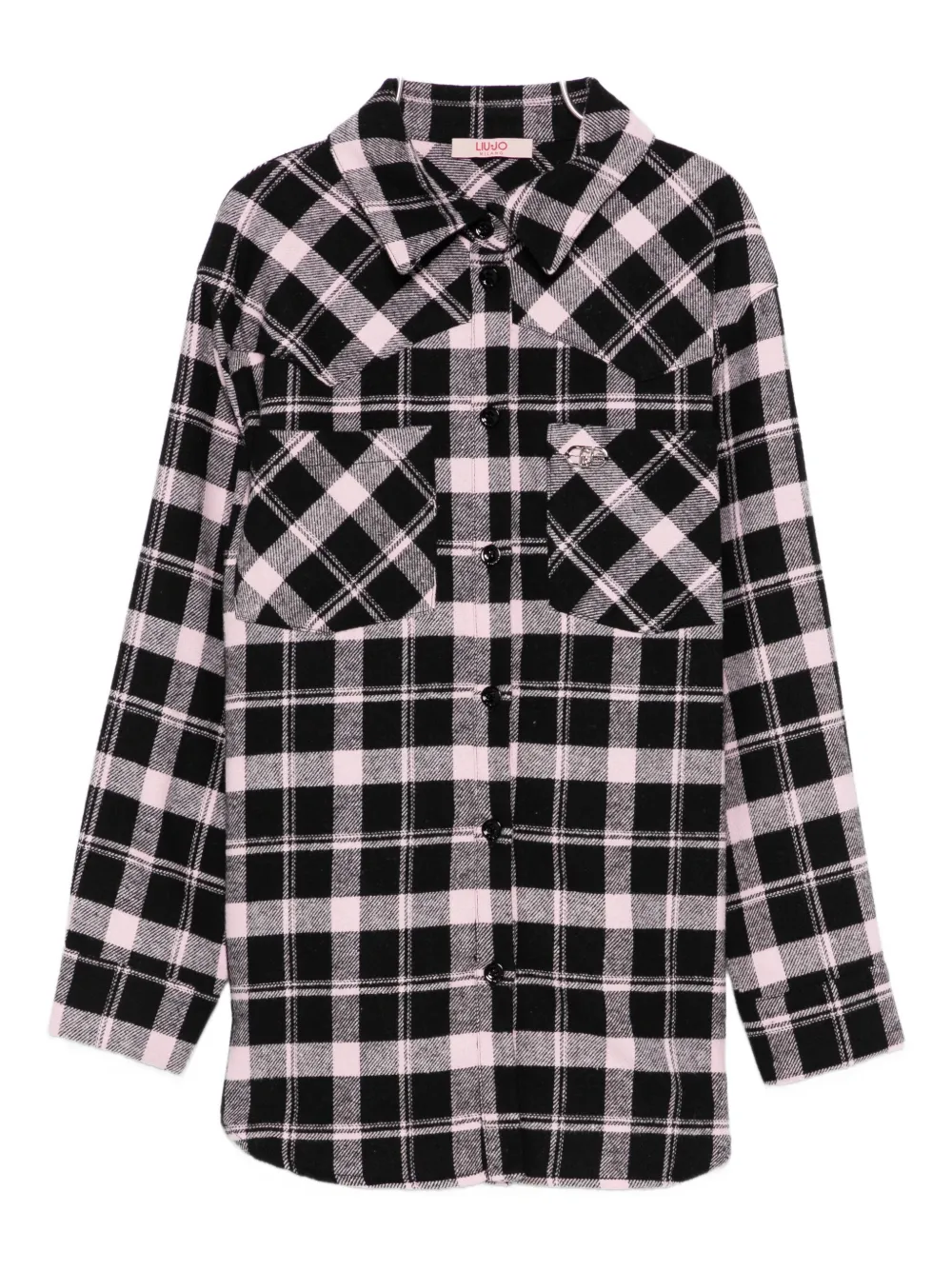 Liu •jo Checkered Shirt In Black