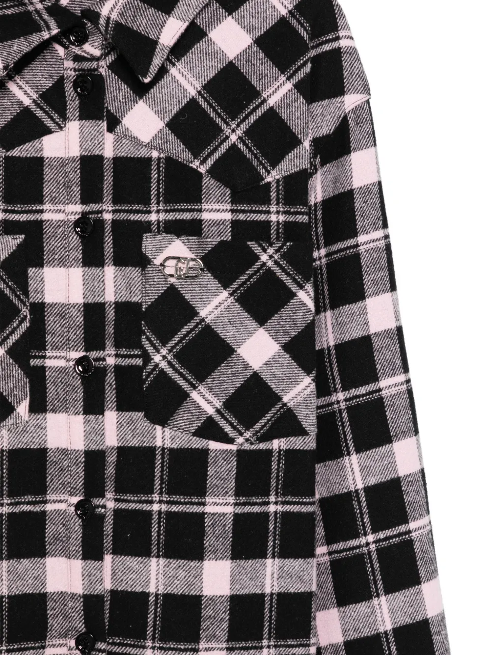 Liu •jo Checkered Shirt In Black