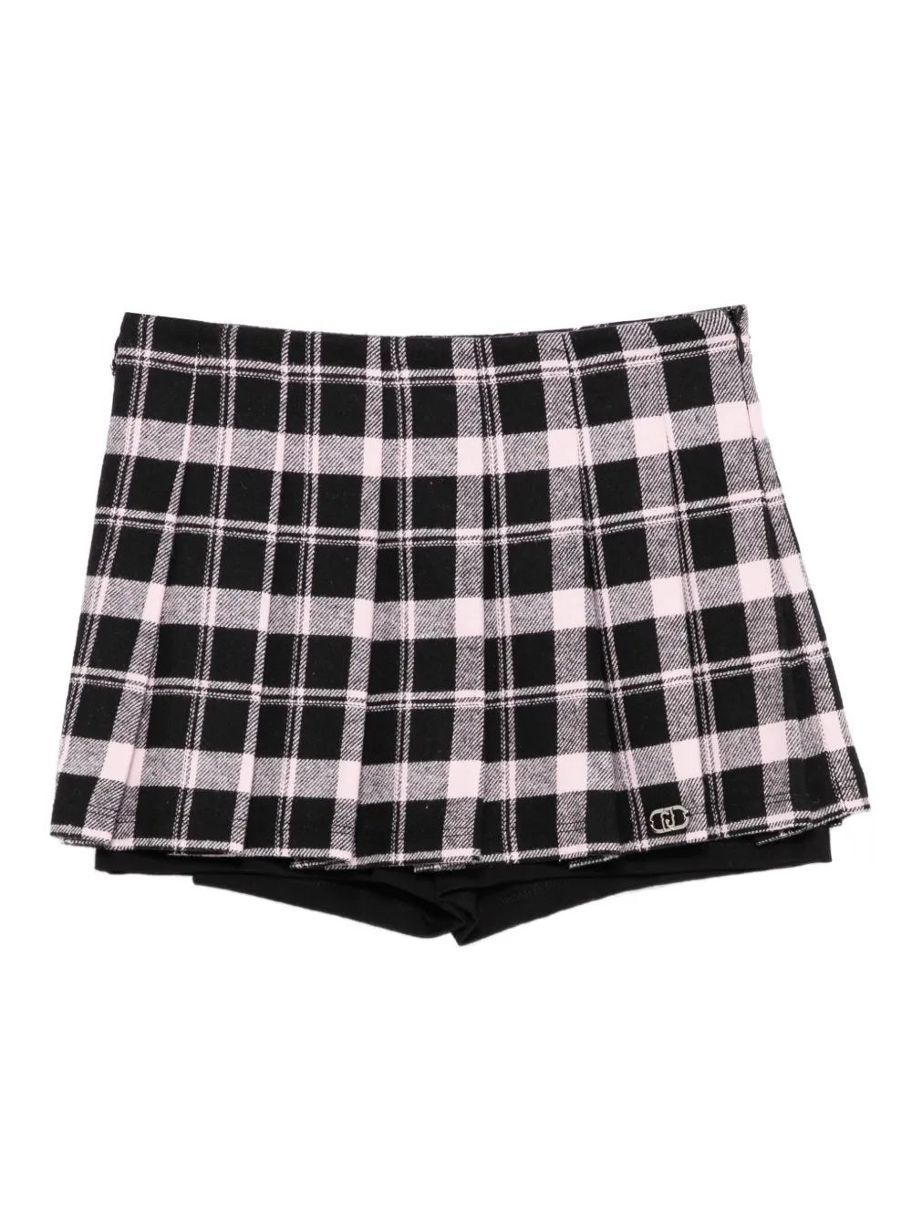 Liu Jo Kids check pleated skirt | Black | Image 1