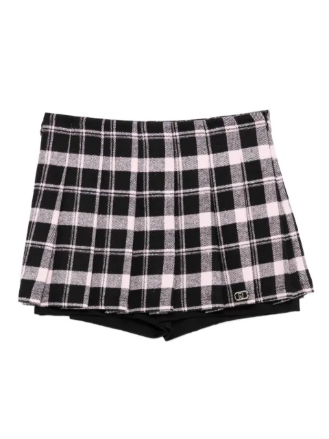 Liu Jo Kids check pleated skirt