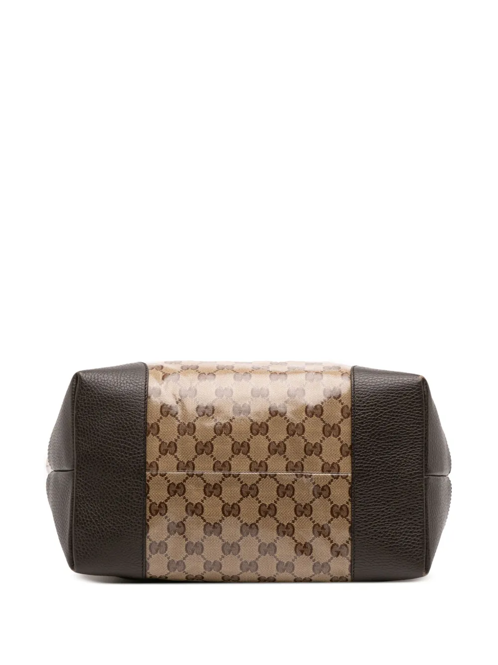 Pre-owned Gucci 2016-2025 Gg Charm Gg Crystal Tote Bag In Brown