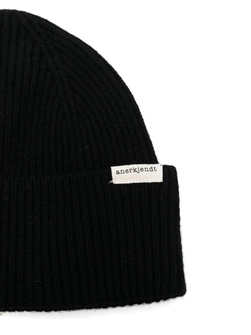 ANERKJENDT ribbed wool hat - Zwart