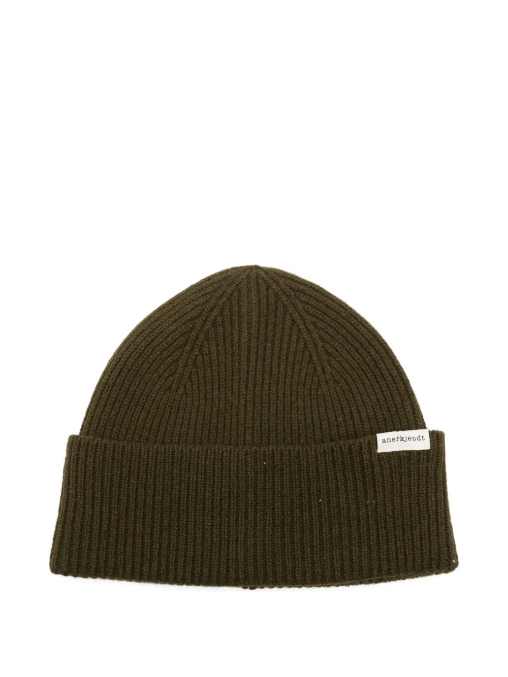 Anerkjendt Ribbed Wool Beanie In Green
