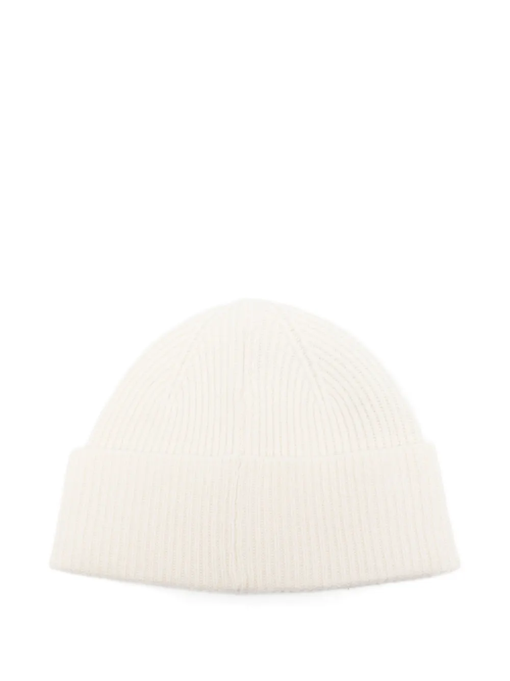 ANERKJENDT ribbed cotton beanie - Wit