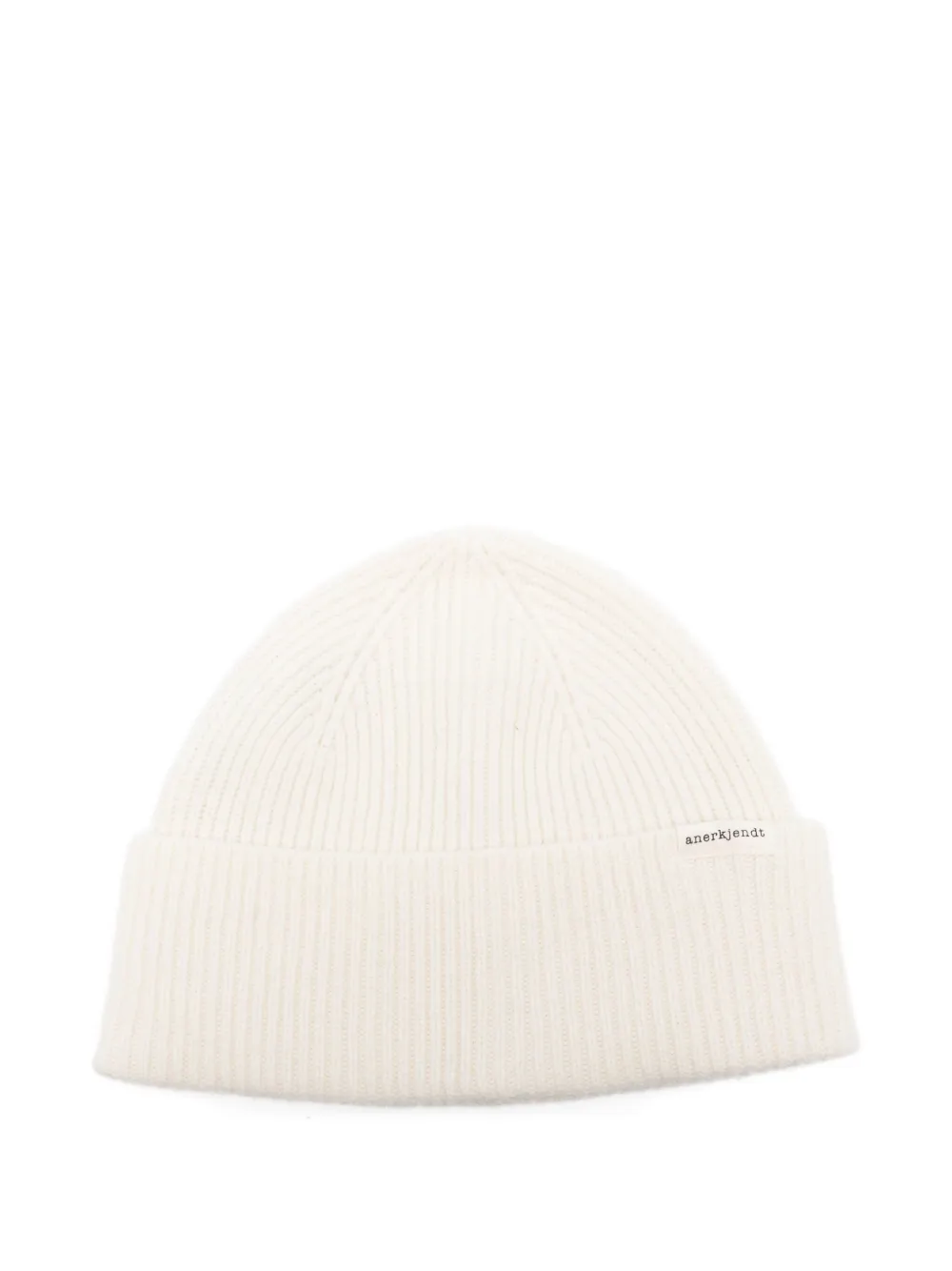Anerkjendt Ribbed Cotton Beanie In White