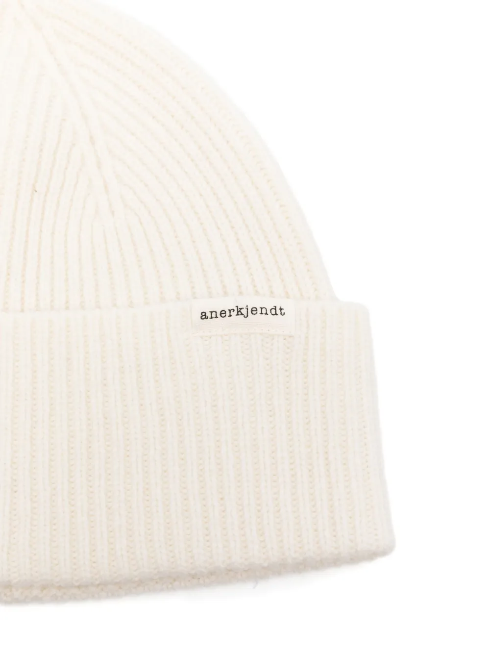 Anerkjendt Ribbed Cotton Beanie In White