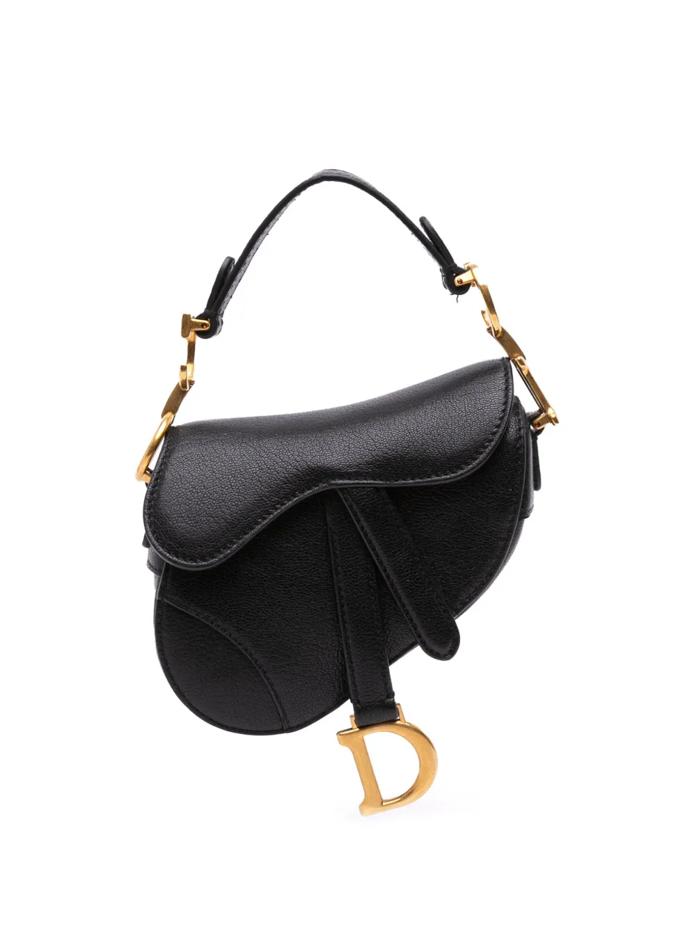 Christian Dior Pre-Owned 2021 Micro Goatskin Saddle satchel | Black | Image 1