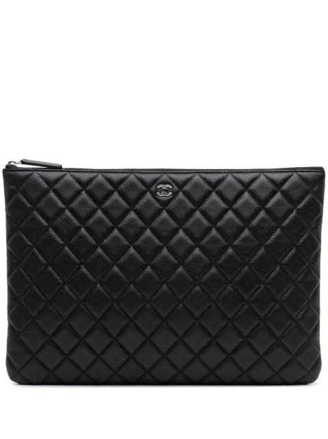 CHANEL Pre-Owned 2014-2015 Large Quilted Caviar O Case clutch bag
