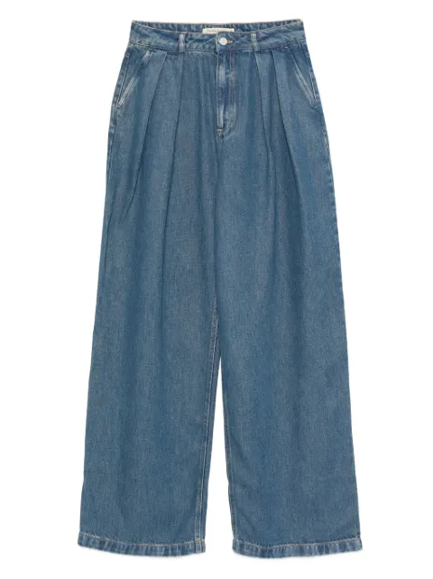 THE NEW SOCIETY pleated wide-leg jeans