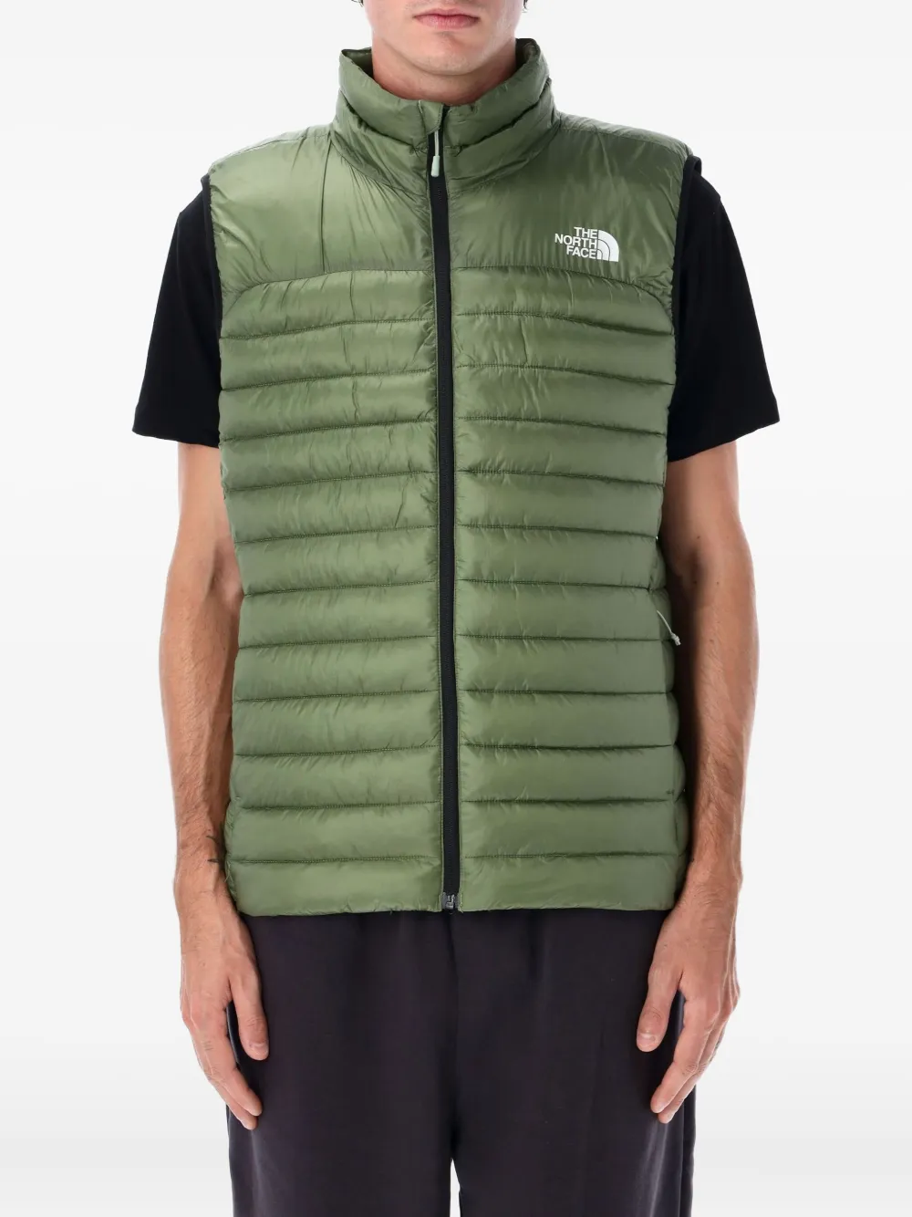 The North Face Quilted Zip-up Gilet In Green