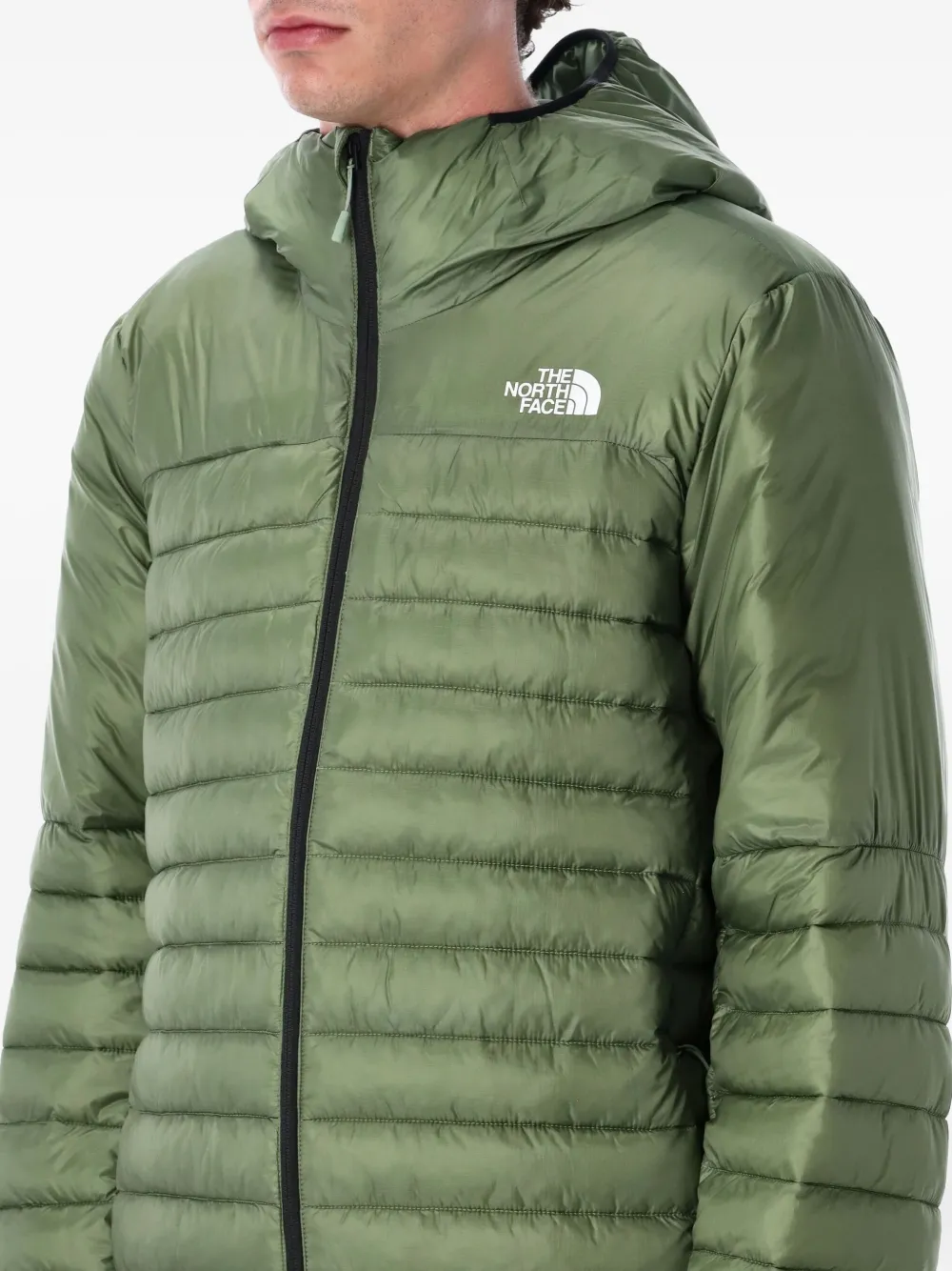 The North Face Hooded Quilted Padded Jacket In Green