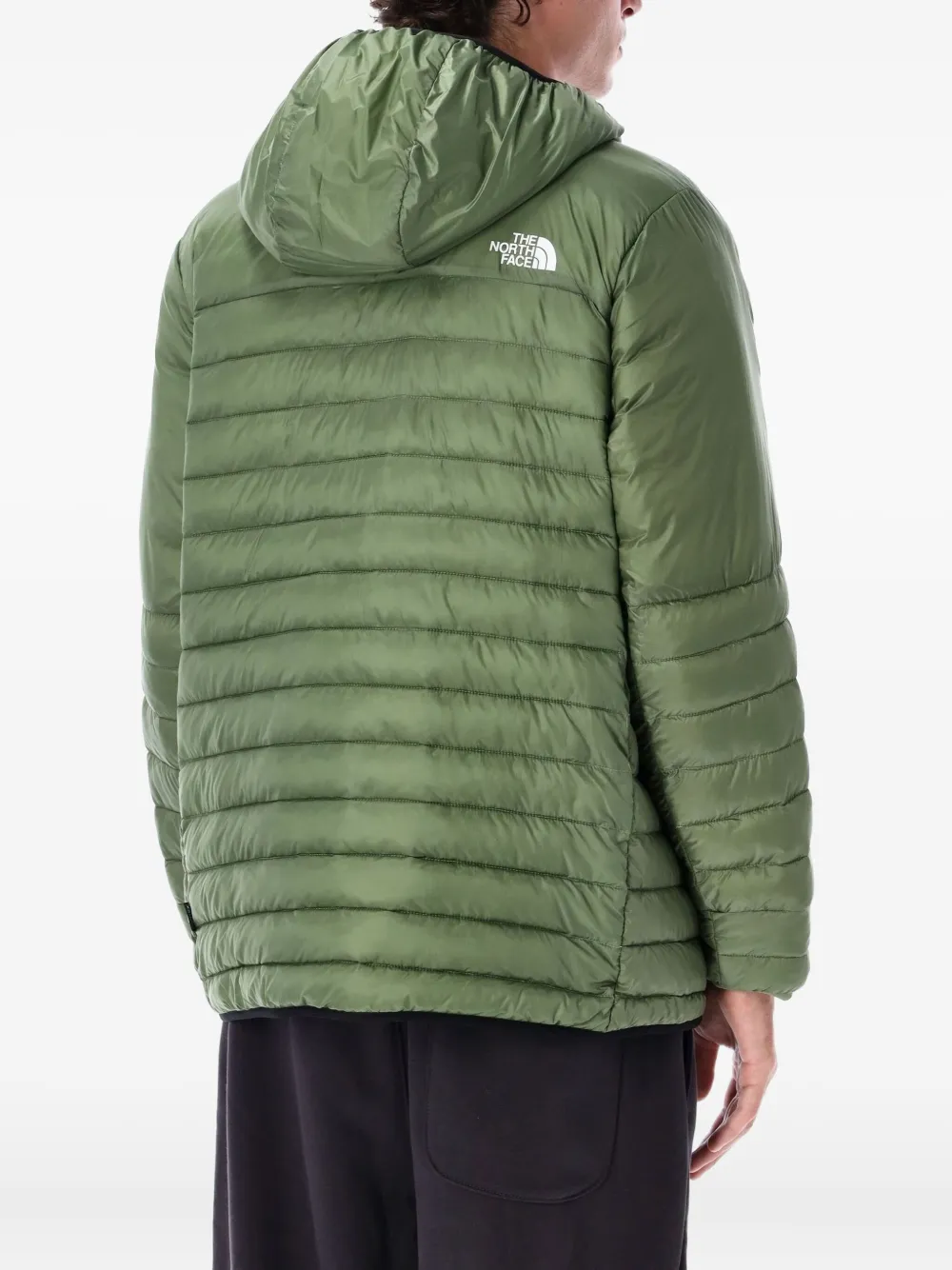 The North Face Hooded Quilted Padded Jacket In Green