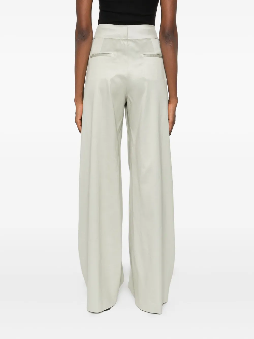 Peserico Broek met geplooid detail Groen