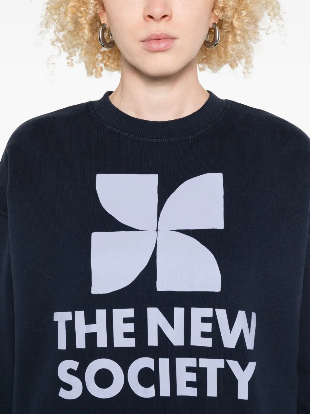 THE NEW SOCIETY Sweater met print Blauw