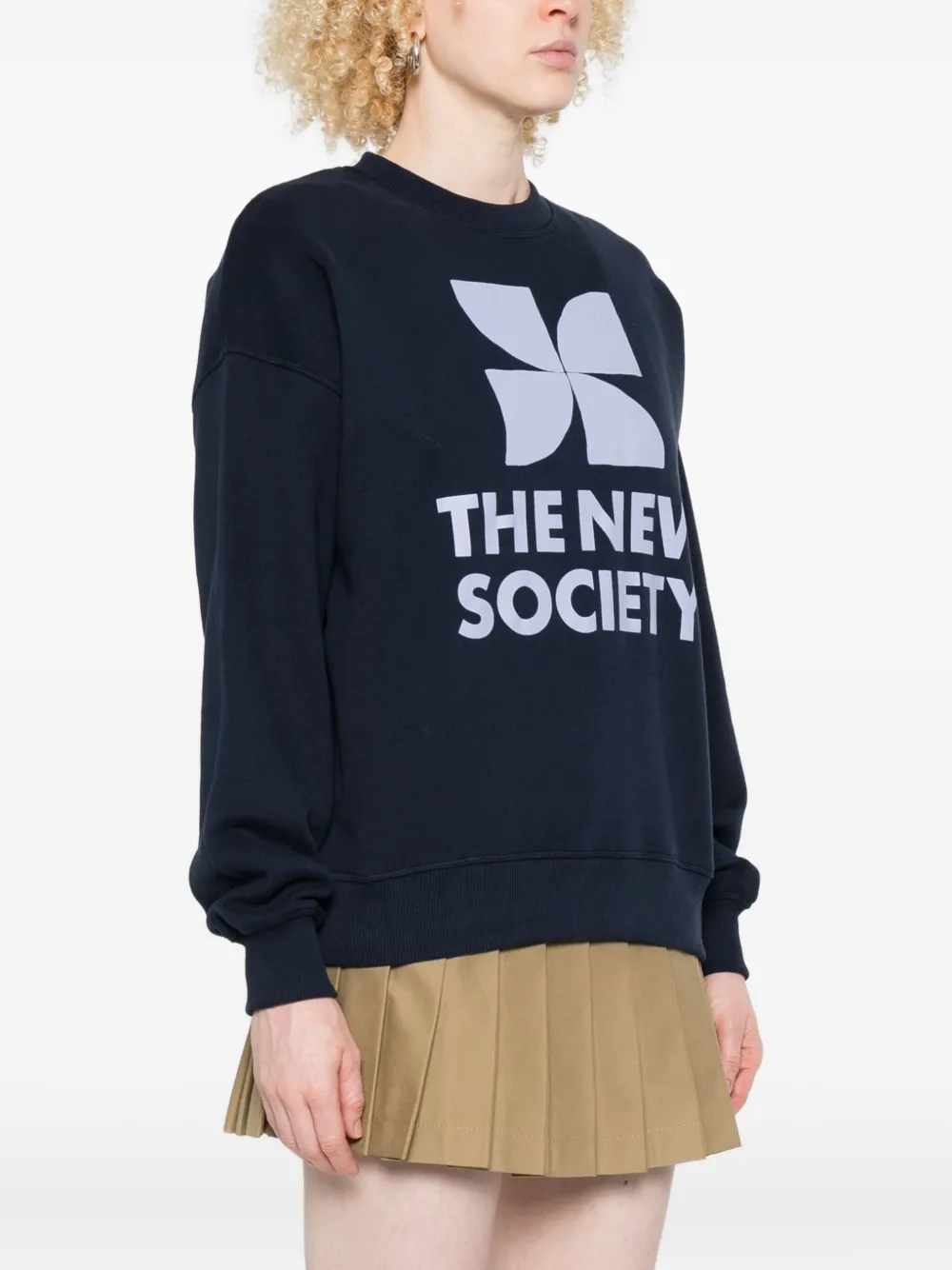 THE NEW SOCIETY Sweater met print Blauw