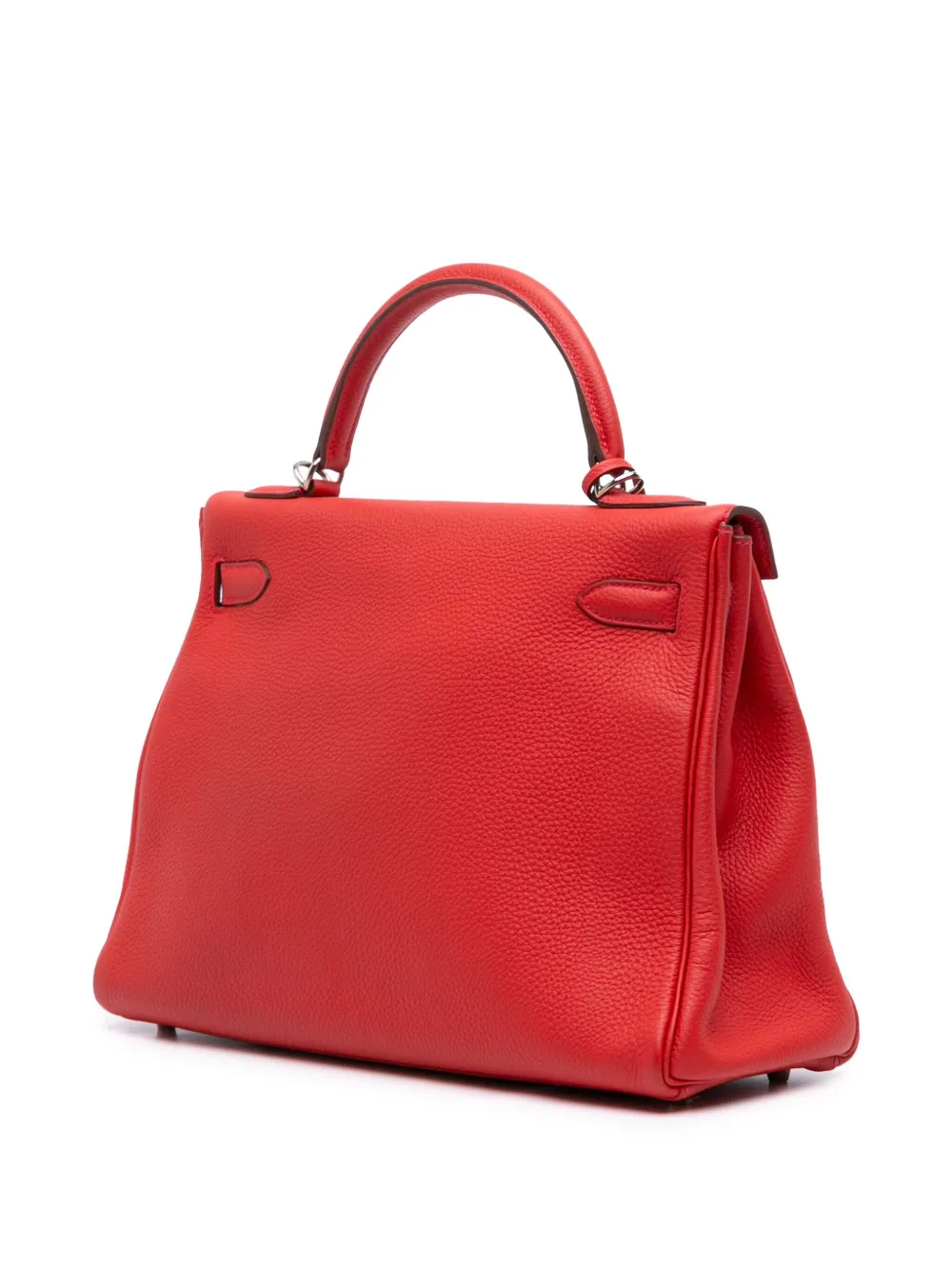 Pre-owned Hermes 2015 Togo Kelly Ii Retourne 32 Satchel In Red