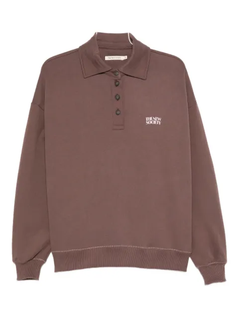 THE NEW SOCIETY logo-print long-sleeve polo shirt