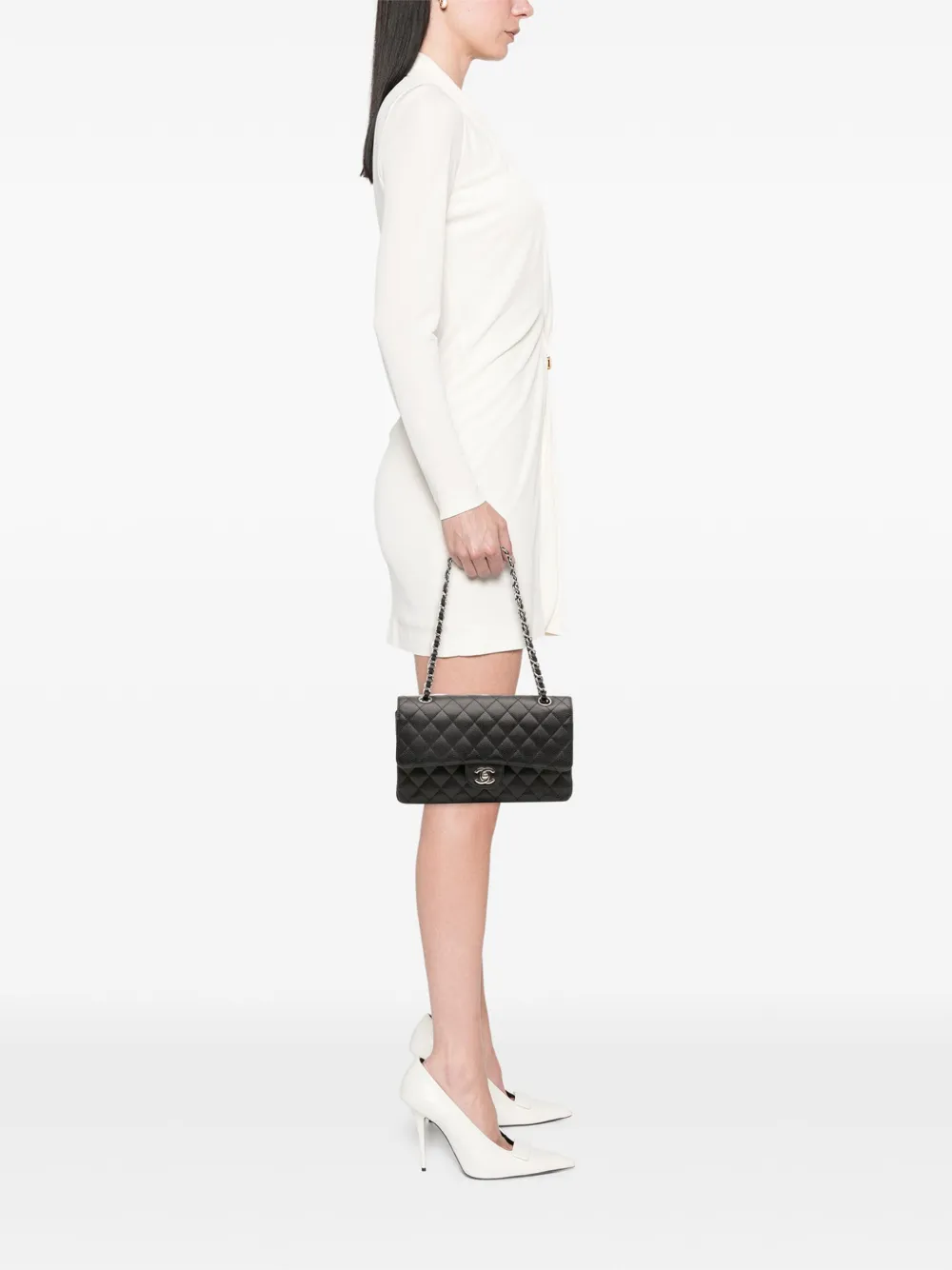 CHANEL Pre-Owned 2010-2011 Medium Classic Caviar Double Flap shoulder bag | Pre-Owned | Image 2