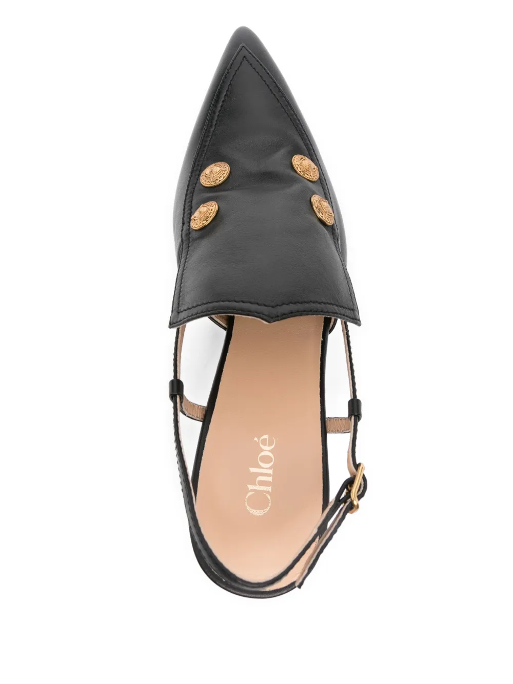Chloé Agnes 75mm slingback pumps Zwart