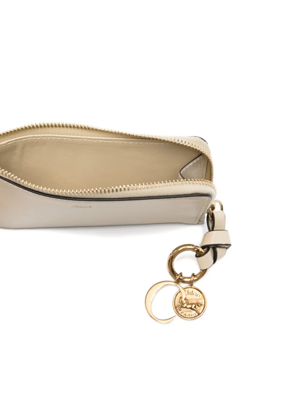 Chloé Alphabet-charm Wallet In Neutral
