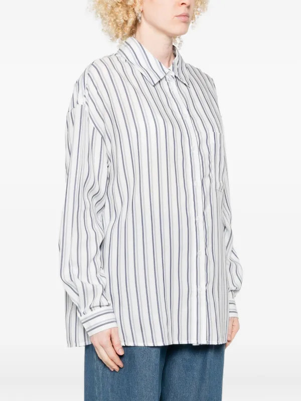 THE NEW SOCIETY ストライプ ポケット シャツ | ホワイト | FARFETCH JP