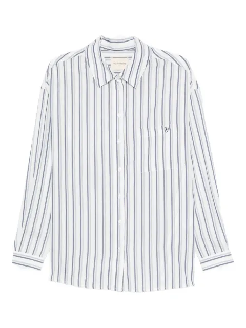 THE NEW SOCIETY striped pocket shirt