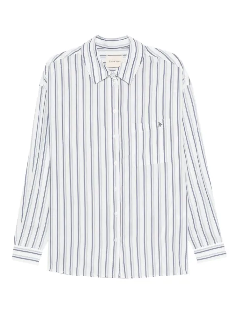 THE NEW SOCIETY striped pocket shirt