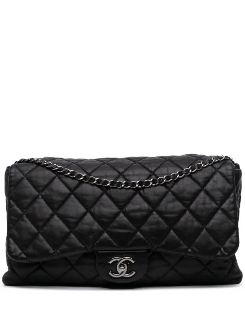 CHANEL Pre-Owned 2009-2010 Maxi Quilted Lambskin 3 Flap shoulder bag